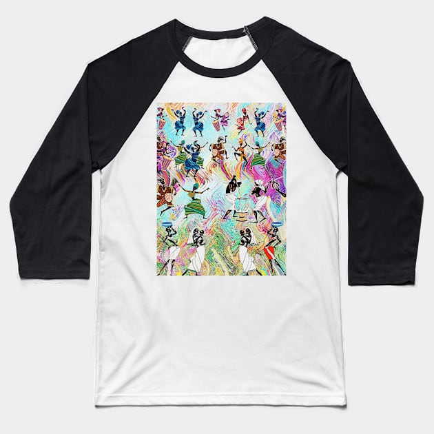 African Feast V4 Baseball T-Shirt by walil designer